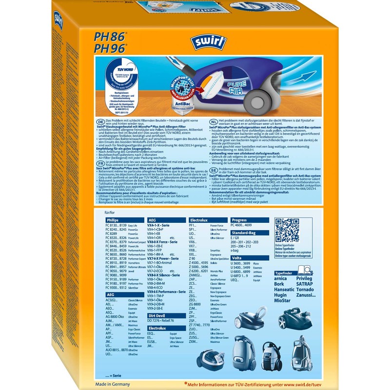 Melitta 179411 Vacuum Power Filter for PHI PH 86MP Plus