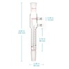 stonylab Glass Coil Reflux Capacitor, Borosilicate Glass Dimroth Reflux Capacitor