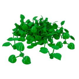 CMC imports 20 mattoncini da costruzione a morsetto, compatibili con 3 grandi foglie, fiori, per giardino, città, decorazione foresta, verde 6255