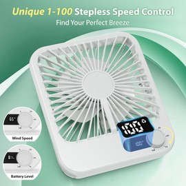Portable Fan for Travel, Cruise Essentials Carnival 2025 for Cruise Approved Rechargeable with 100 Speed Wind Adjustable, Hangs From Stateroom Ceilings Walls, Beach Fan for Travel Essentials (White)