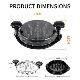 Chicken Shredder Tool Twist Large - 10'' Pro Meat Shredders for Chicken Breast,Visible Kitchen Grinder Shredder Machine with Brush,Strong Anti-Slip Strip,Ergonomic Handle,BPA Free (Black)