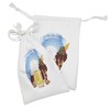 Lunarable Oktoberfest Fabric Pouch Set of 2, Dachshund Dog with