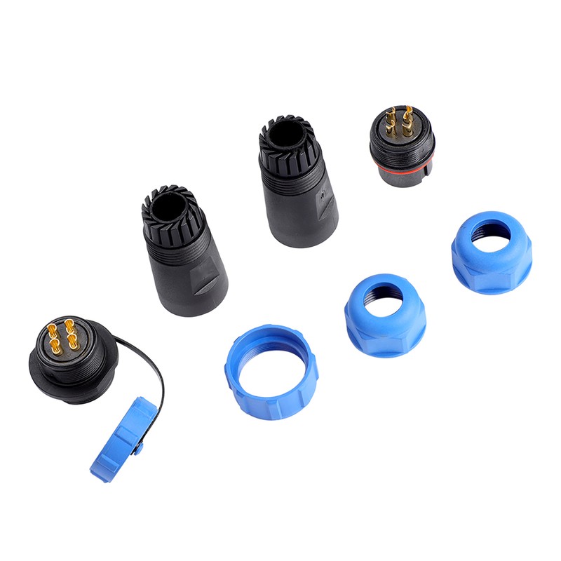 SP21 IP68 4Pin Waterproof Plastic Aviation Plug Socket Cable in