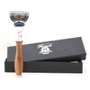 Haryali London Long & Ergonomic Design Wooden Handle Razor for
