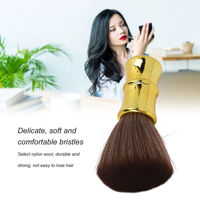 Barber Neck Duster Brush Soft Hair Electroplating Process Barber Brush
