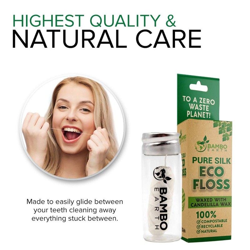 Biodegradable Mint Dental Tooth Lace Floss With Refillable & Reusable