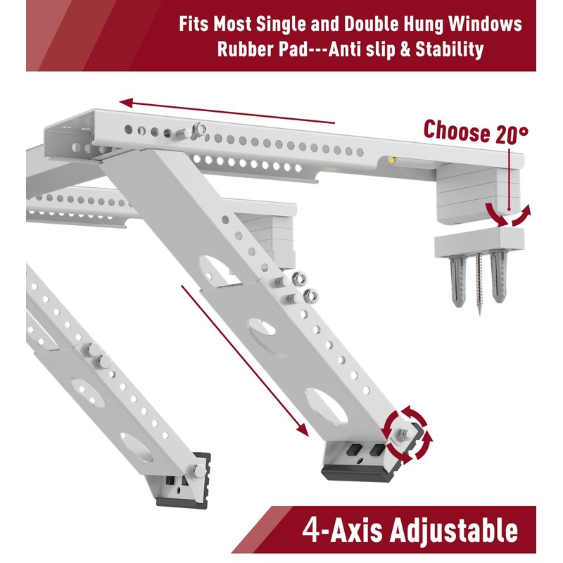 LEOPO Air Conditioner Support Bracket,Fits Single & Double-Hung Windows,Heavy Duty