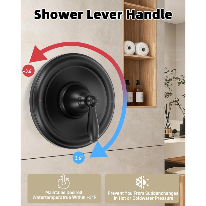 Replacement for Moen Shower Trim Kit, Dual Shower Faucet Combo