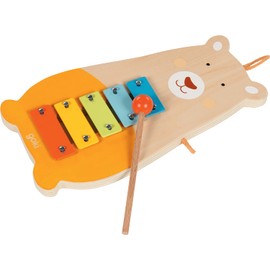 Goki 61877 Metallophone Bear No Aplica Development of Motor Skills, Colourful