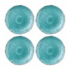 UPware 4-Piece Crackle 6 Inch Melamine Serving Plates/Appetizer Plates/Dessert Plates,