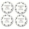 CAA Trading™ 100 x Baked with Love Stickers Baking Cakes