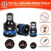 BLACKROBOT 3PCS Impact Bit Holders 1/2 3/8 1/4-Inch Square Drive