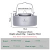 Boundless Voyage Titanium 700ML Kettle with Inner Fliter Folding Handle