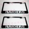 2X Las Vegas Raiders Stainless Steel Black Finish License Plate