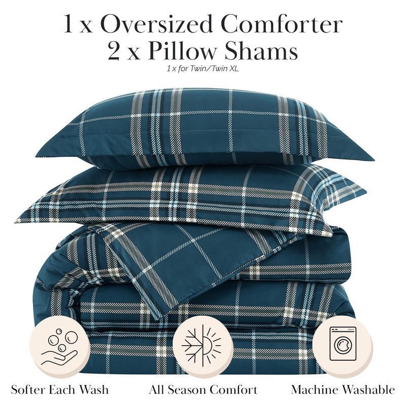 Southshore Fine Living, Inc. Vilano Plaid Collection - King Comforter