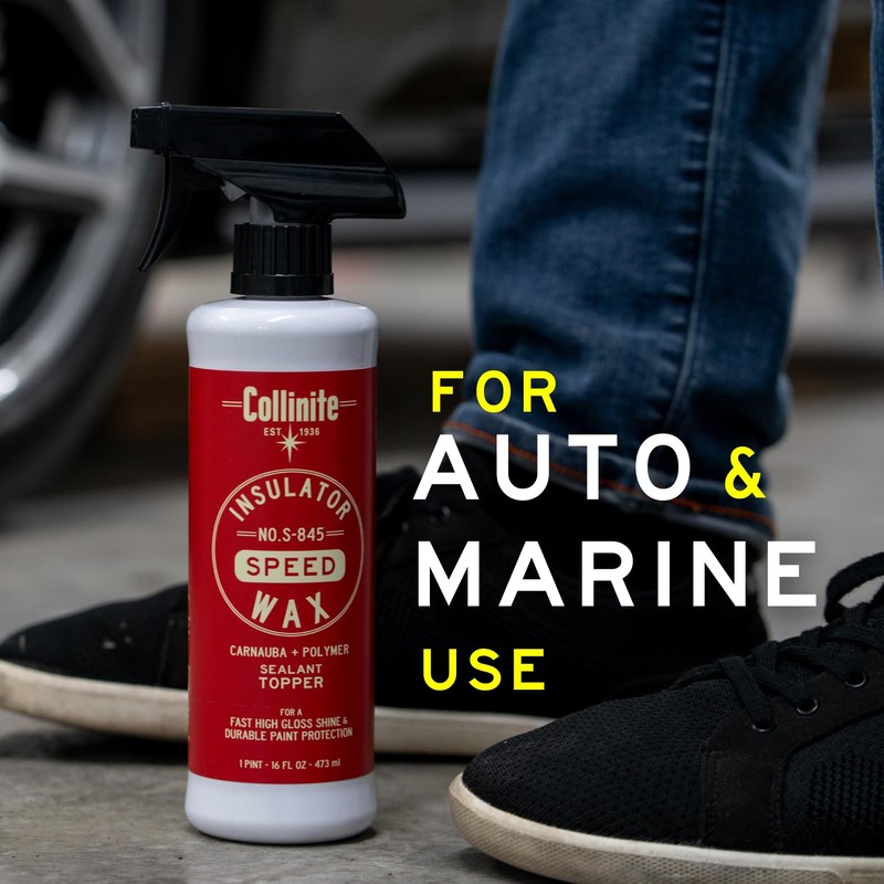 Collinite S-845 Insulator Wax Speed-Carnauba + Polymer Sealant+Spray Wax Topper.