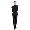 SUPRNOWA Mock Turtleneck Full Body Unitard Elastane Spandex Long Sleeve