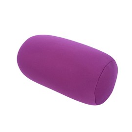Fdit Round Neck Roll Micro Mini Microbead Back Pillow Roll Decorative Cushion Travel Home Sleep Neck Support Comfortable (Purple)