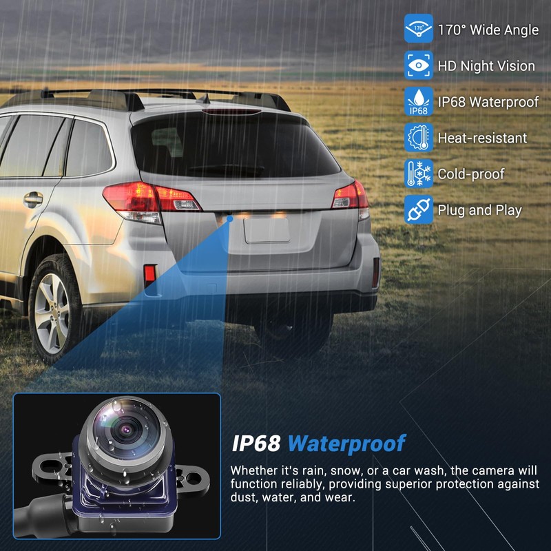 KUTTOLE Rear View Backup Camera Parking Assist Camera Compatible with