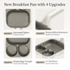 3-Cup egg frying pan, 3-in-1 cup design, raised handle, non-stick