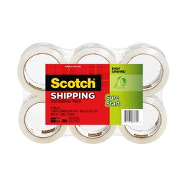 Scotch Packaging Tape, 3500-6, 1.88 Inches x 54.6 Yards, 6-Pack
