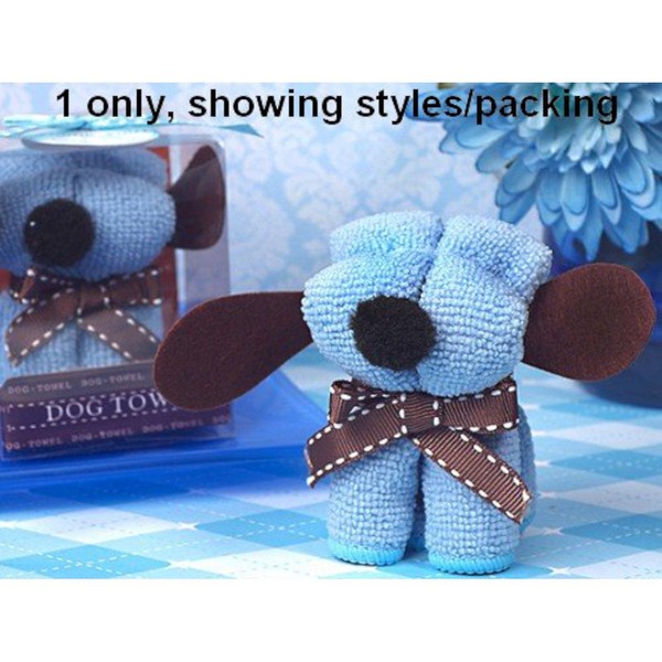 Adorable Blue Puppy dog Towel From FavorOnline