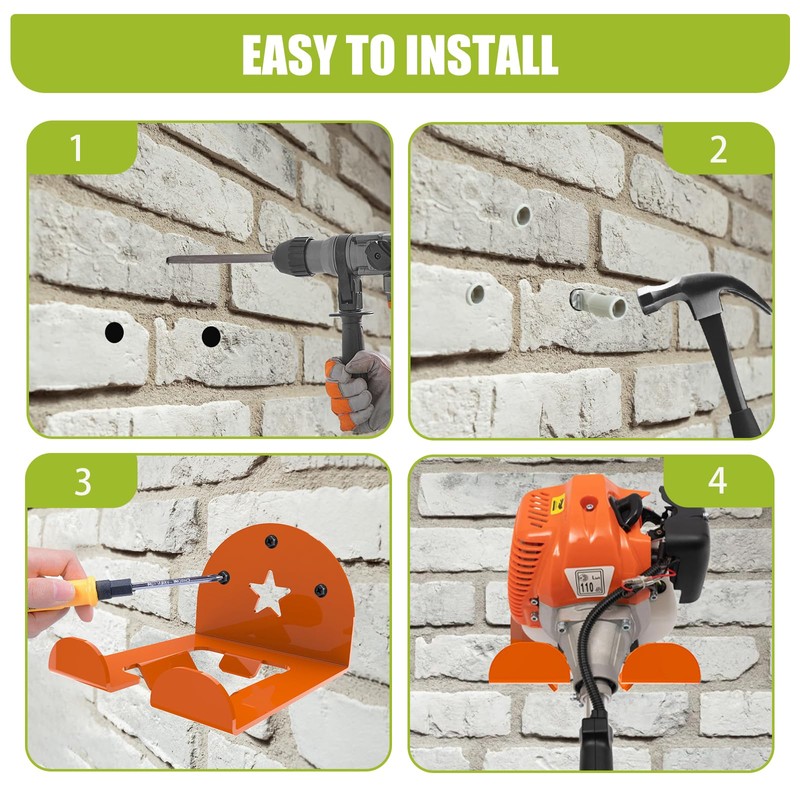 MusixiA Garage Organizer Trimmer Rack,2 Pack Heavy Duty Weed Eater