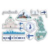 A5 Sticker Sheet Finland Vinyl Stickers - Map Country Holiday