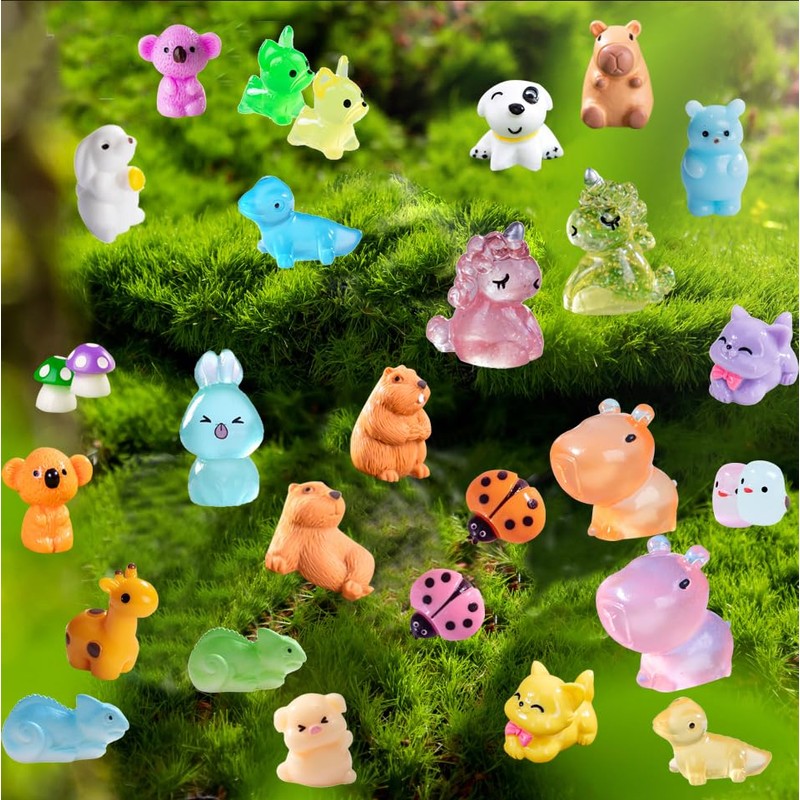 U-Zimikee 200 Pcs Mini Resin Animals - Miniature Animal Figurines
