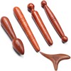 Set of 4 Wooden Massage Tools, Triangle Massager, Trigger Point