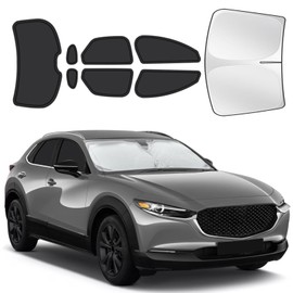 for Mazda CX30 2019-2025 Car Window Shades, 8pcs Privacy Sun Shade Set for Front Windshield Side and Rear Windows, Full Window Covers Keeps Vehicle Cool for Camping Napping