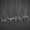 XJYHDY 4PCS Viking Style Dragon Necklace Set for Men Women,