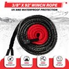 TYT Synthetic Winch Rope Kit - 3/8" x 92' with