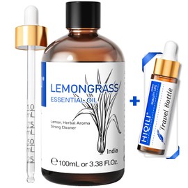 HIQILI Lemongrass Essential Oil, 100% Pure Natural Undiluted Premium Oils - 3.38 Fl. Oz