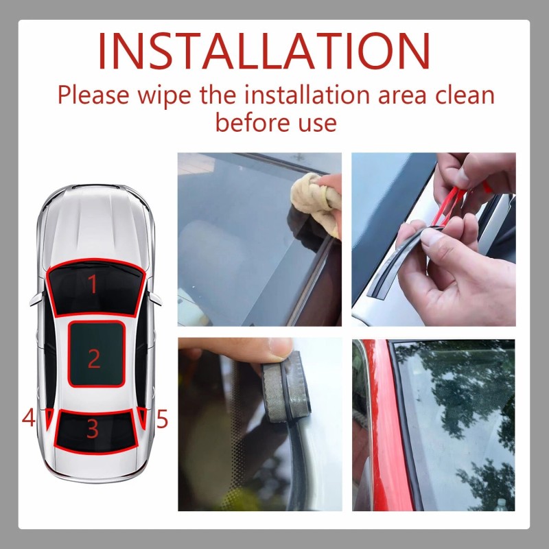 DONWELL 10FT For Toyota Windshield Rubber Molding Seal Trim Universal