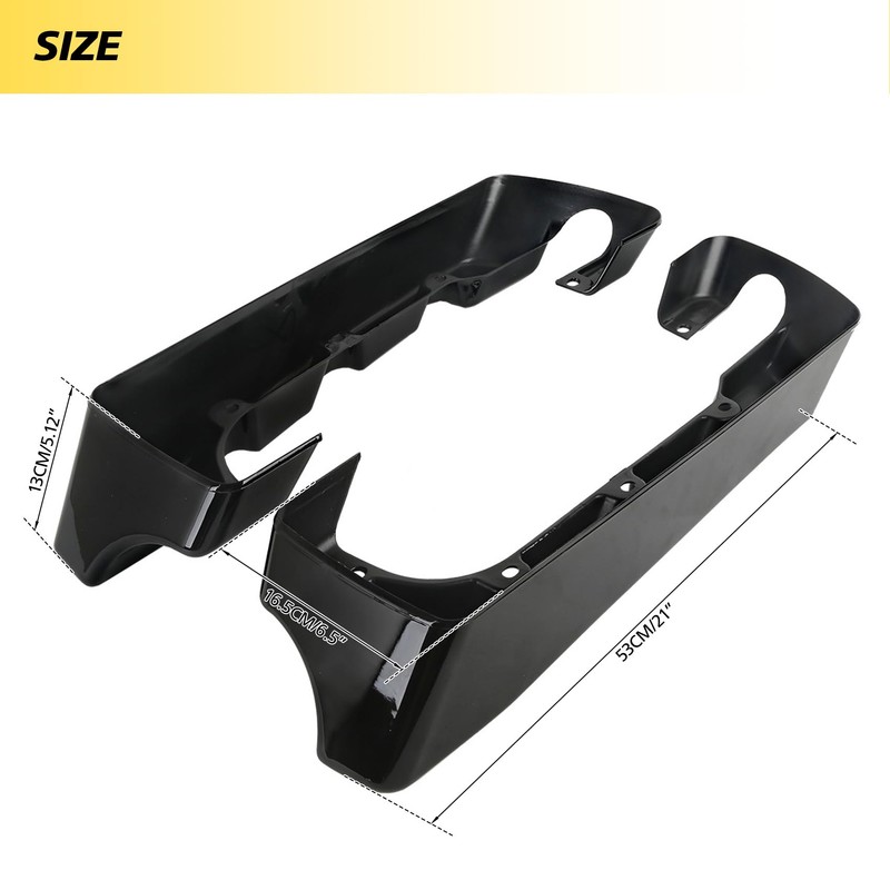 XFMT 4"Hard Stretched Saddlebags Extension Fit For Harley Street Glide