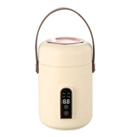 Mini Rice Cooker Efficient Heating Insulated Portable Multifunction Soup Porridge Stewpot for Home Office Dorm White
