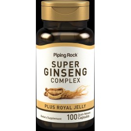 Ginseng Root Extract | 800mg | 100 Capsules | with Royal Jelly | by Piping Rock