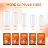 AngtaiJN Empty Gelatin Capsules Size 1 Clear Empty Capsules for