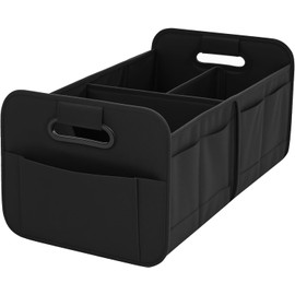 Organizador de Maletero de Coche, Caja de Almacenamiento de Maletero de Coche Plegable a Prueba de Agua, Tela Oxford 600D, Doble Compartimento, Organizador para Camping