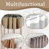 Pack of 100 Universal Curtain Hooks, Plastic Curtain Hooks, White