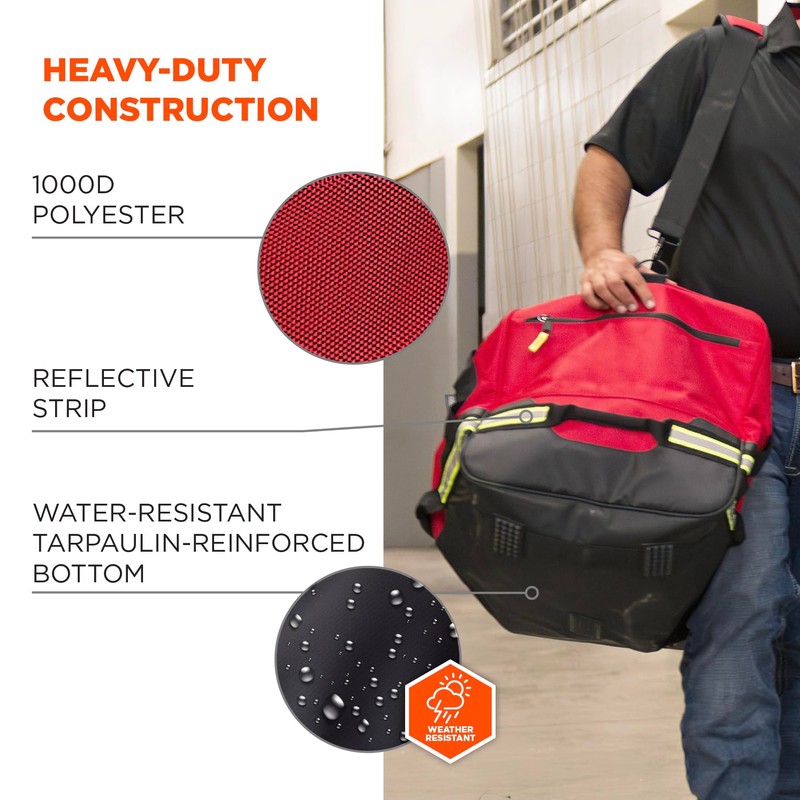 Ergodyne Firefighter Turnout Bag Work Gear 126L, Red