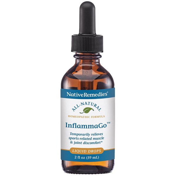 Native Remedies InflammaGo - Natural Homeopathic Remedy Relieves Minor Muscle & Joint Pain, Stiffness, & Fatigue, 2 Fl oz.