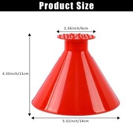 ZEACCT 4 Pcs Multifunctional Magical Ice Scrapers, Ice Scraper for Car Windscreen, Snow Scraper, Round Scraper Ice, Windscreen Ice Cone, For Truck Vans SUV-（Four Colors）