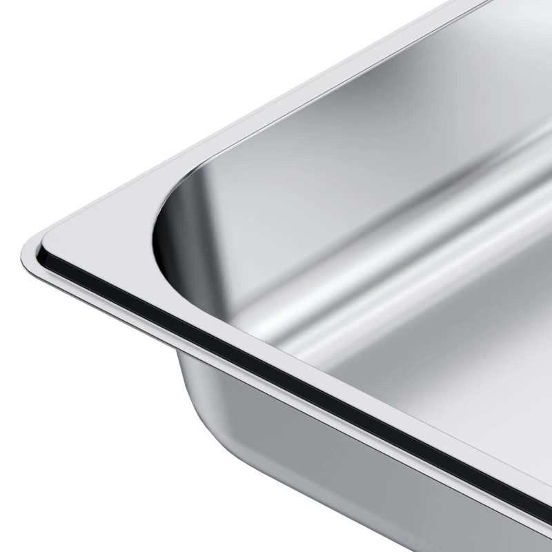 4 Pack 1/2 Size Stainless Steel Steam Table Pan 2.5