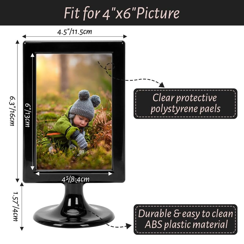 Double Sided Standing Picture Frames, 4x6 Inch 2 Sided Pedestal