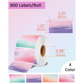 Joatuxul 2.25 x 1.25 Thermal Labels, Self-Adhesive Address Shipping Barcode Thermal Stickers,Thermal Printer Labels Compatible with Rollo & Zebra & MUNBYN, 800 Labels for Printer, Nebula