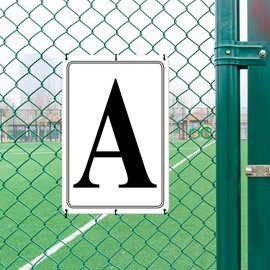 i-CowFun Premium Aluminum Letter Sign A -12" X 8" Parking Spot Letter Signs, Large Metal Sign with Letter for Floor, Dock, Court, Aisle, Field and Outdoor Use, Weather-Resistant, Easy Mounting, High Visibility