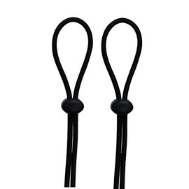 Swimming Goggles Bungee Strap Rope Buckle Tighter to Strengthen The Elastic Rope Buckle not Easy to Trip, (2-Pack) Solid Black
