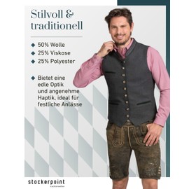 Stockerpoint Sirius Men's Traditional Costume Waistcoat